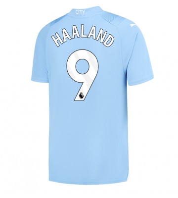 Manchester City Erling Haaland #9 Replika Hjemmebanetrøje 2023-24 Kortærmet